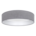 Brilagi - Himennettävä LED-kattovalaisin VELVET SMARTIX LED/24W/230V 3000-6000K halkaisija 45 cm harmaa Wi-Fi Tuya Beacon + kaukosäädin