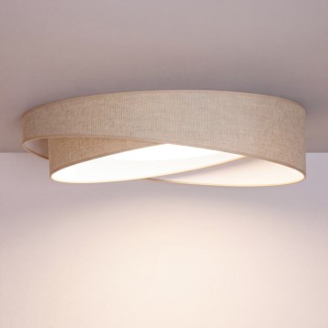 BRILAGI - Himennettävä LED-kattovalaisin VELVET TWIST LED/36W/230V 3000-6000K halkaisija 65 cm Wi-Fi Tuya Beacon beige + kaukosäädin