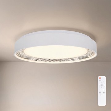 Brilagi - Himennettävä LED-kattovalaisin WALDO LED/48W/230V 3000-6500K Ø 40 cm valkoinen/hopea + kauko-ohjain
