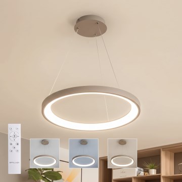 BRILAGI - Himennettävä LED-riippuvalaisin kaapelilla FALCON SLIM LED/42W/230V 3000-6500K Ø 50 cm beige + kaukosäädin