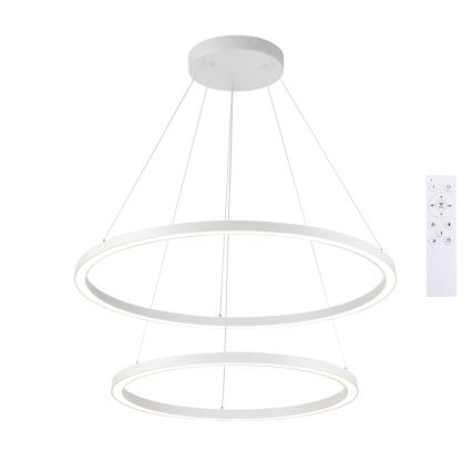 Brilagi - PORTOFINO LED-himmennettävä riippuvalaisin vaijerilla, 98 W, 230 V, 3000–6000 K, ø 80 cm, valkoinen + kaukosäädin