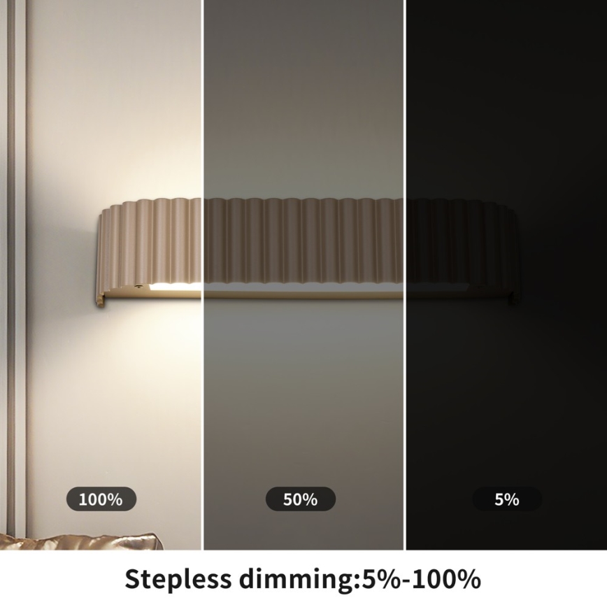 BRILAGI - himmennettävä LED-seinävalaisin FALCON MODERN LED/14W/230V 3000-6000K 40 cm beige + kaukosäädin