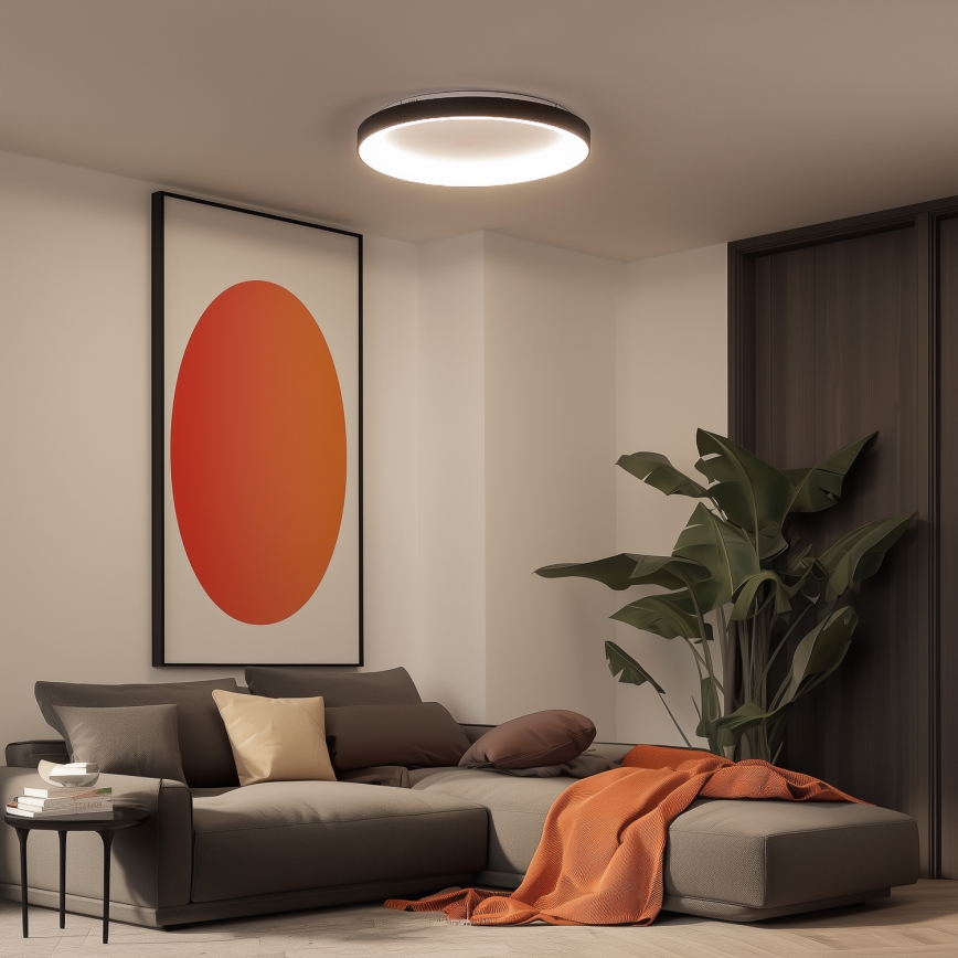 Brilagi - himmennettävä kattovalaisin FALCON II LED/108W/230V 3000–6500K halkaisija 80 cm musta + kaukosäädin