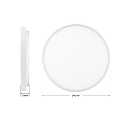 Brilagi - LED himmennettävä kattovalaisin GLASS POOL DOUBLE LED/60W/230V 3000-6000K 50 cm valkoinen + kaukosäädin