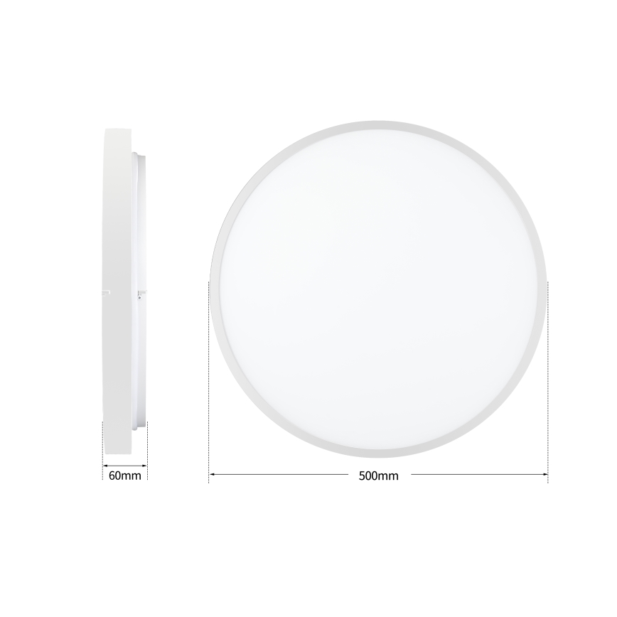 Brilagi - LED himmennettävä kattovalaisin GLASS POOL DOUBLE LED/60W/230V 3000-6000K 50 cm valkoinen + kaukosäädin