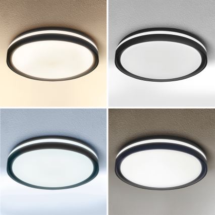 Brilagi - LED-himmennettävä kattovalaisin NAOMI LED/48W/230V 3000-6500K halkaisija 39 cm musta + kaukosäädin