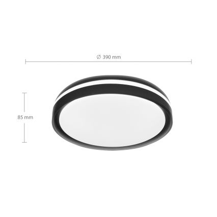 Brilagi - LED-himmennettävä kattovalaisin NAOMI LED/48W/230V 3000-6500K halkaisija 39 cm musta + kaukosäädin