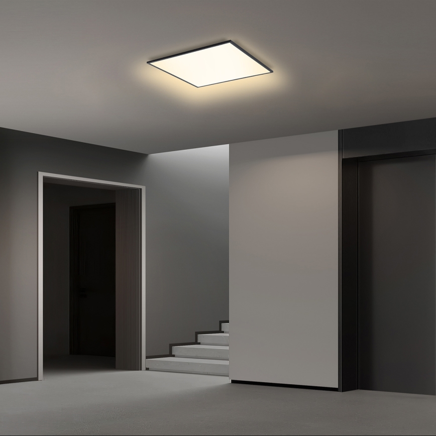 Brilagi - SLIMFRAME himmennettävä LED-kattovalaisin LED/36W/230V 45x45 cm 3000-6000K musta + kaukosäädin