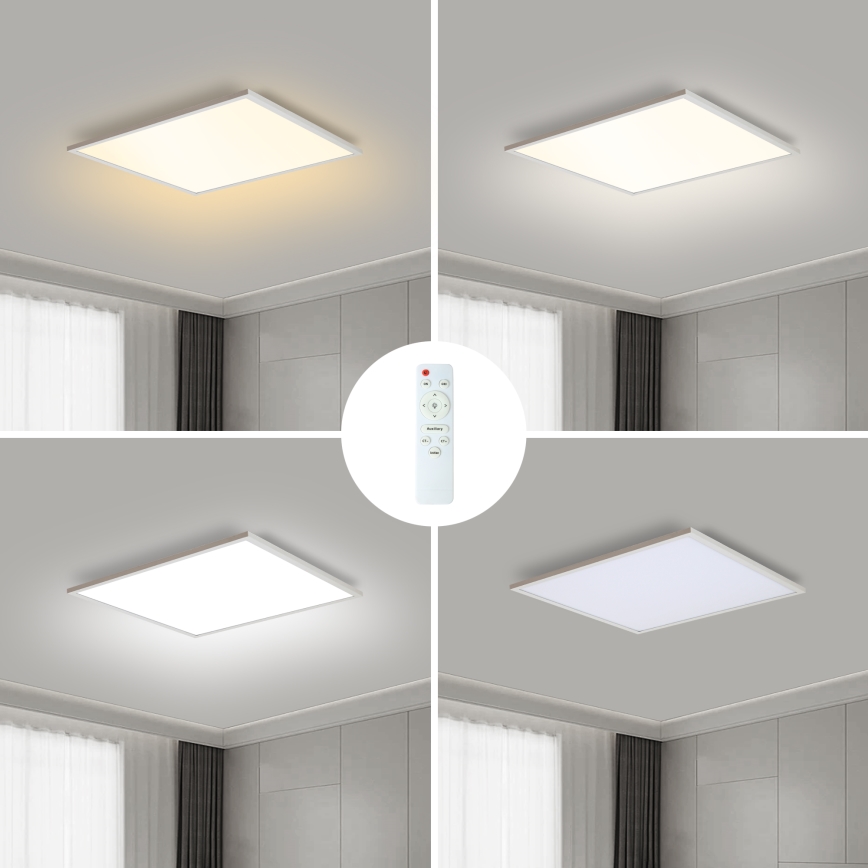 Brilagi - himmennettävä LED-kattovalaisin SLIMFRAME LED/36W/230V 45x45 cm 3000-6000K valkoinen + kaukosäädin
