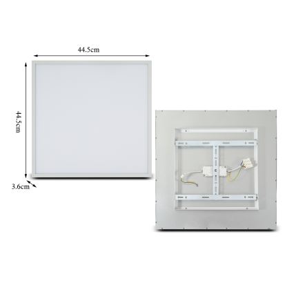 Brilagi - himmennettävä LED-kattovalaisin SLIMFRAME LED/36W/230V 45x45 cm 3000-6000K valkoinen + kaukosäädin