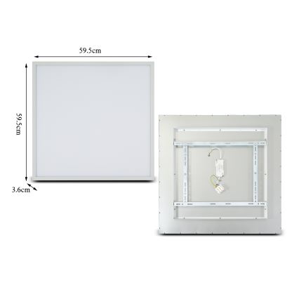 Brilagi - himmennettävä SLIMFRAME LED-kattovalaisin LED/58W/230V 60x60 cm 3000-6000K valkoinen + kaukosäädin
