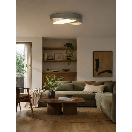 BRILAGI - LED himmennettävä kattovalaisin VELVET TWIST LED/36W/230V 3000-6000K Ø 65 cm Wi-Fi Tuya Beacon vihreä/valkoinen + kaukosäädin