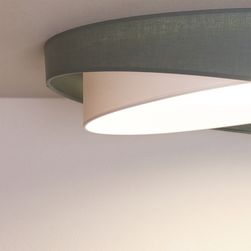 BRILAGI - LED himmennettävä kattovalaisin VELVET TWIST LED/36W/230V 3000-6000K Ø 65 cm Wi-Fi Tuya Beacon vihreä/valkoinen + kaukosäädin