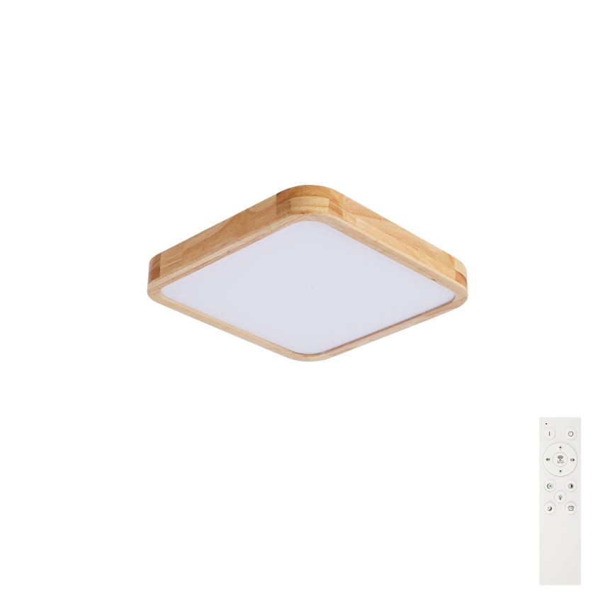 BRILAGI - LED-himmennettävä kattovalaisin WOODLINE SQUARE LED/48W/230V 3000-6000K tammi 40x40 cm + kaukosäädin