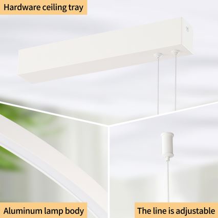 Brilagi - LED-himmennettävä riippuvalaisin vaijerilla PORTOFINO LED/98W/230V 3000-6000K valkoinen + kaukosäädin