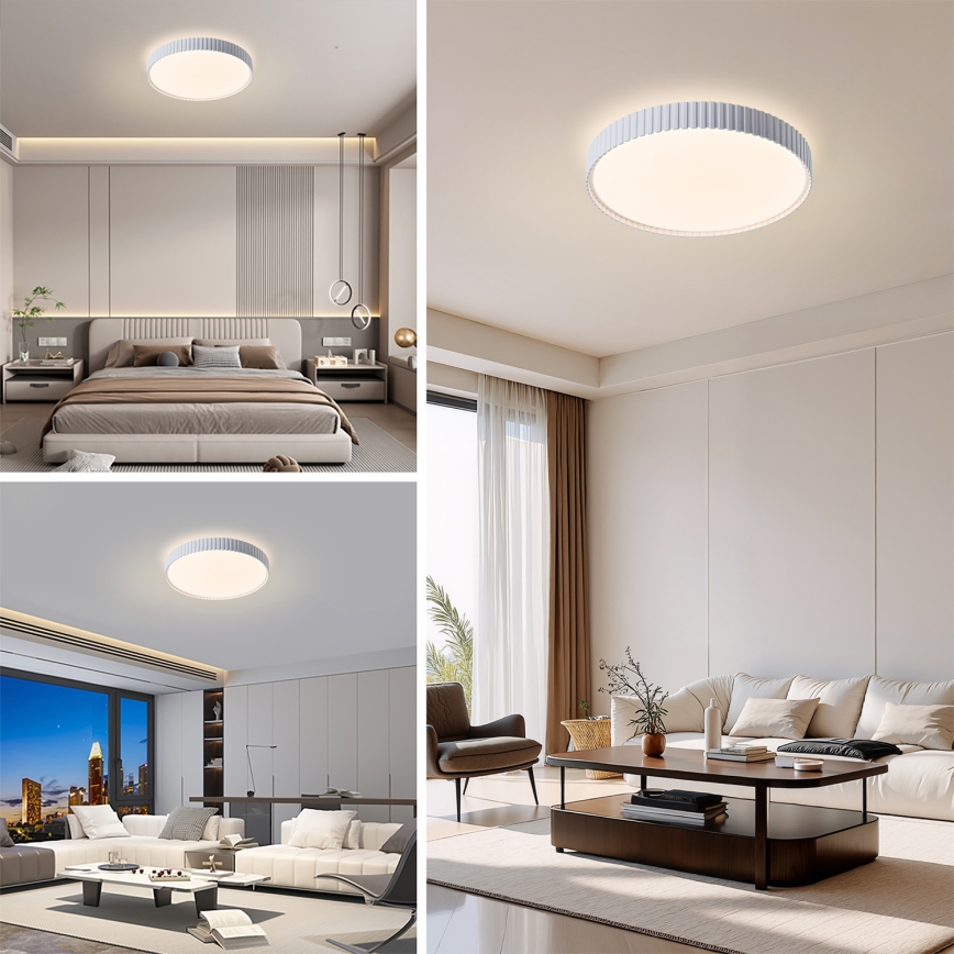 Brilagi - LED-himmennettävä kattovalaisin CORVO LED/54W/230V 3000-6000K valkoinen Ø 40 cm + kaukosäädin