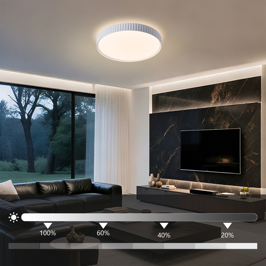 Brilagi - LED-himmennettävä kattovalaisin CORVO LED/54W/230V 3000-6000K valkoinen Ø 40 cm + kaukosäädin