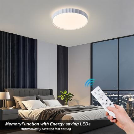 Brilagi - LED-himmennettävä kattovalaisin CORVO LED/54W/230V 3000-6000K valkoinen Ø 40 cm + kaukosäädin