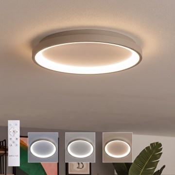BRILAGI - Himmennettävä kattovalaisin FALCON SLIM LED/42W/230V 3000-6500K halkaisija 50 cm valkoinen/beige + kaukosäädin