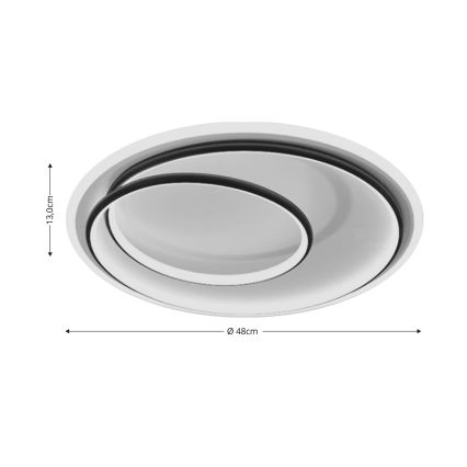 Brilagi - LED himmennettävä kattovalaisin FLARE LED/38W/230V halkaisija 48 cm 3000-6000K + kaukosäädin