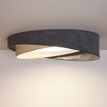 BRILAGI - Himmennettävä kattovalaisin VELVET TWIST LED/36W/230V 3000-6000K Ø 65 cm Wi-Fi Tuya Beacon harmaa/kerma + kaukosäädin