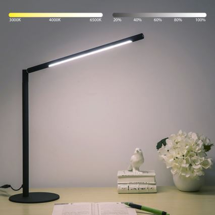 Brilagi - VARIO LED/7W/230V kosketuksella himmennettävä pöytälamppu 3000-6500K CRI 96 musta
