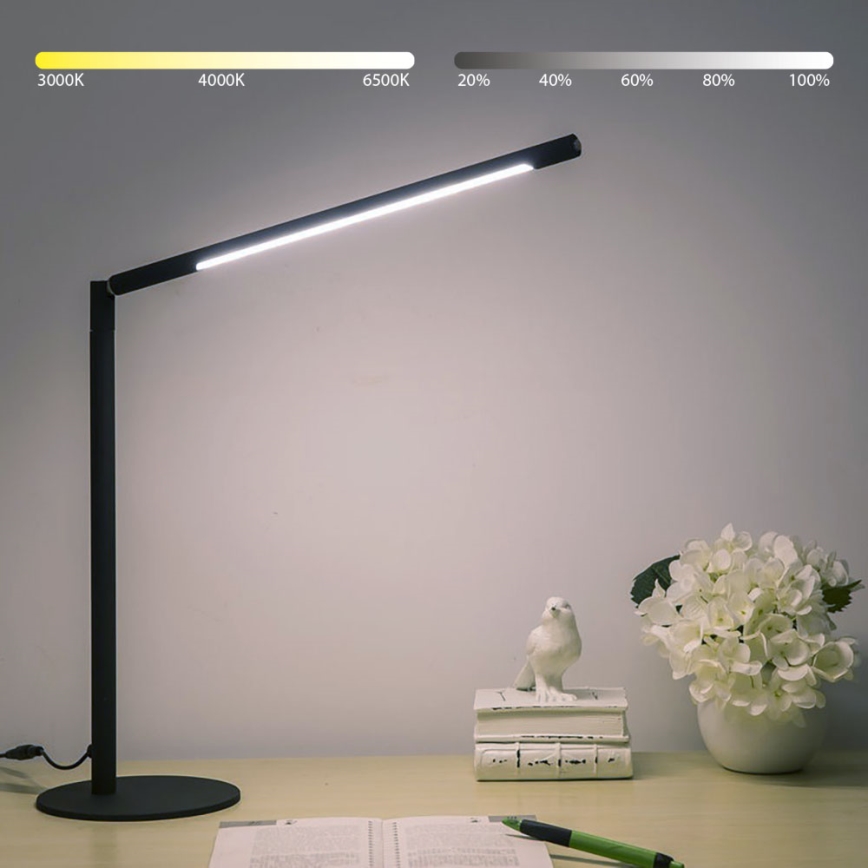 Brilagi - VARIO LED/7W/230V kosketuksella himmennettävä pöytälamppu 3000-6500K CRI 96 musta