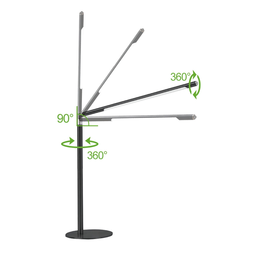 Brilagi - VARIO LED/7W/230V kosketuksella himmennettävä pöytälamppu 3000-6500K CRI 96 musta