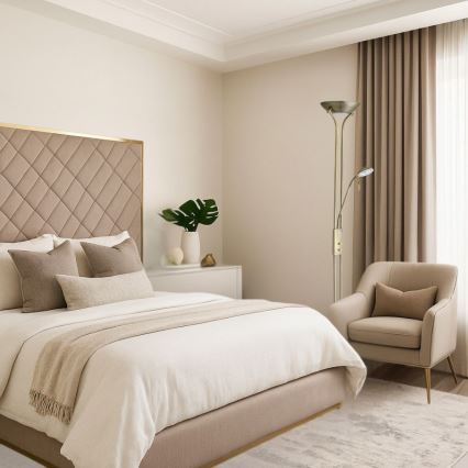 Brilagi - Himmennettävä lattiavalaisin SCARLETT 1xR7s/230W/230V + 1xG9/40W pronssinvärinen