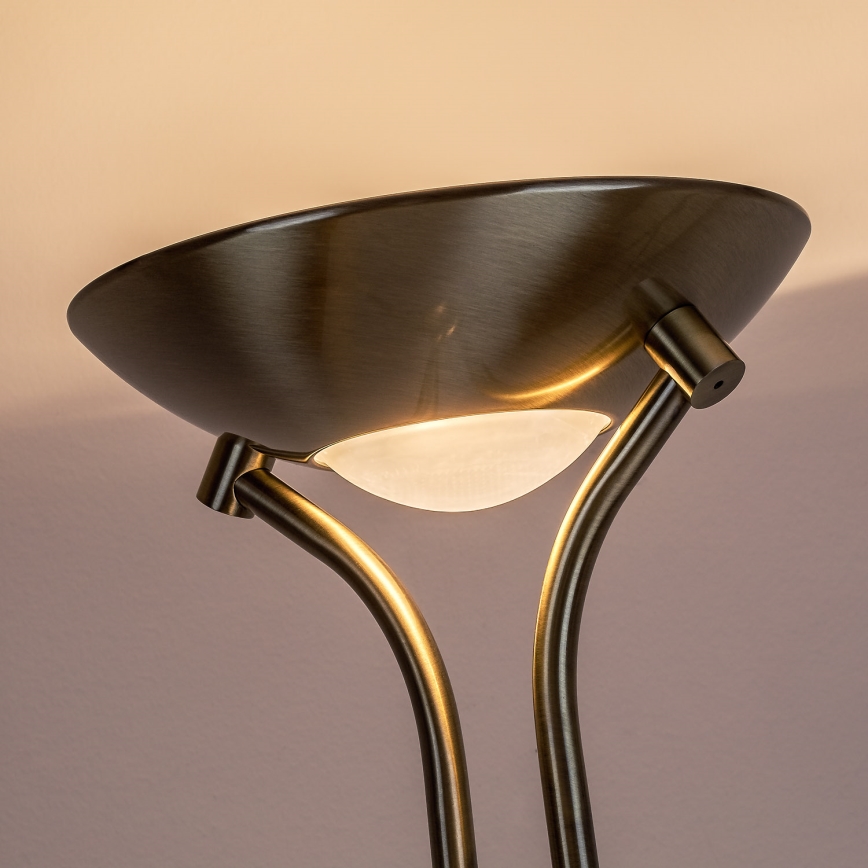 Brilagi - Himmennettävä lattiavalaisin SCARLETT 1xR7s/230W/230V + 1xG9/40W pronssinvärinen