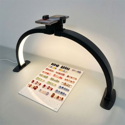 Brilagi - LED-himmennettävä kaareva pöytälamppu RADIO LED/25W/24/230V 3000/4000/6500K musta