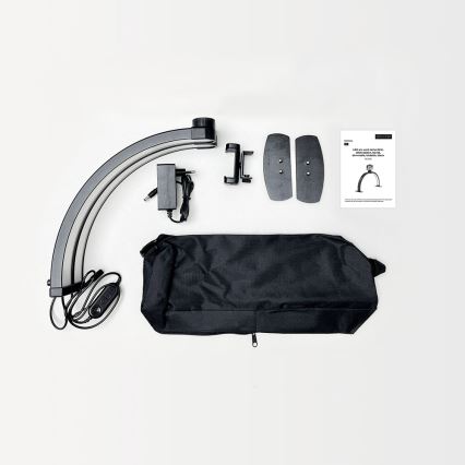 Brilagi - LED-himmennettävä kaareva pöytälamppu RADIO LED/25W/24/230V 3000/4000/6500K musta