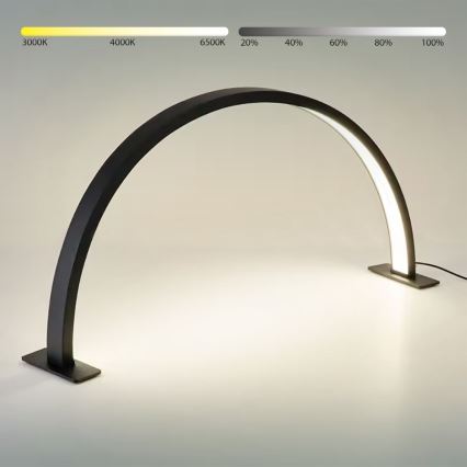 Brilagi - Himmennettävä LED-kaareva pöytävalaisin RADIO LED/30W/24/230V 3000/4000/6500K musta