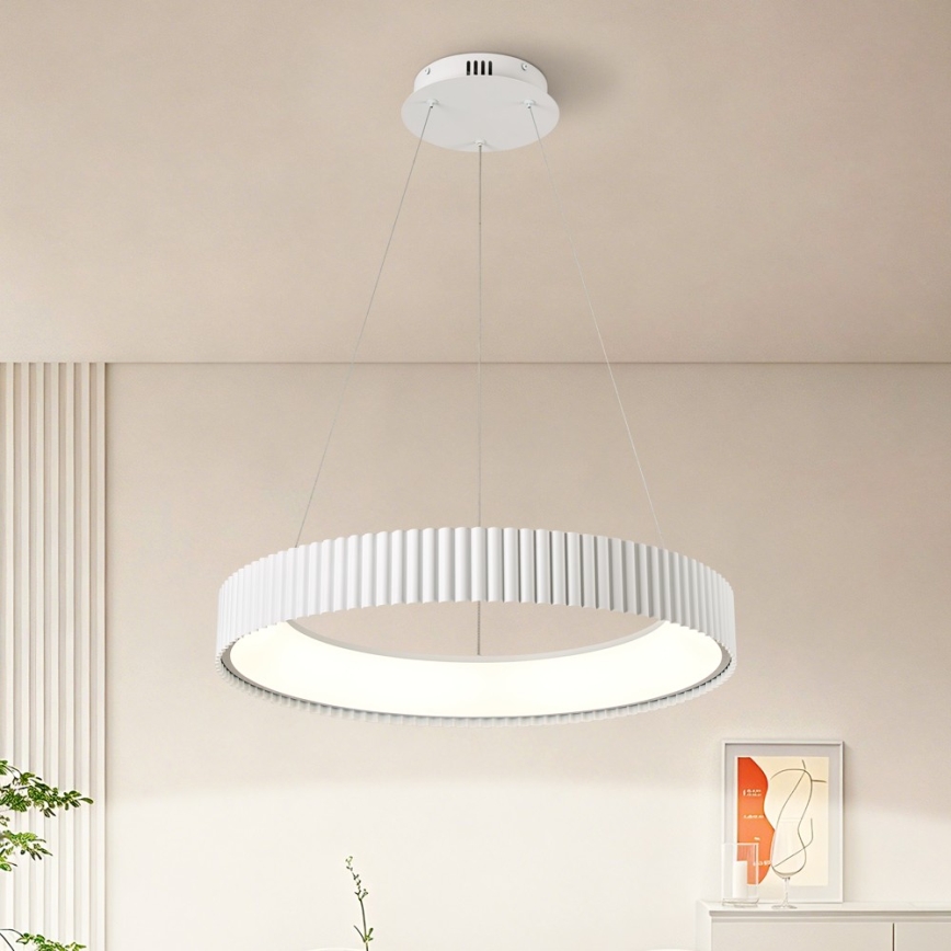 BRILAGI - Himennettävä riippuvalaisin vaijerilla FALCON MODERN LED/54W/230V 3000-6000K halkaisija 60 cm valkoinen + kaukosäädin