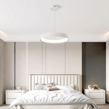 BRILAGI - Himennettävä riippuvalaisin vaijerilla FALCON MODERN LED/54W/230V 3000-6000K halkaisija 60 cm valkoinen + kaukosäädin