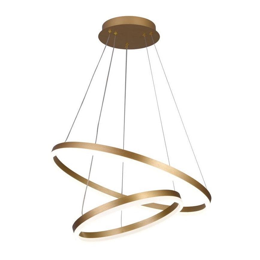 Brilagi - Himmennettävä LED-kattokruunu johdossa CIRCLE LED/70W/230V 3000-6500K kulta + kauko-ohjaus