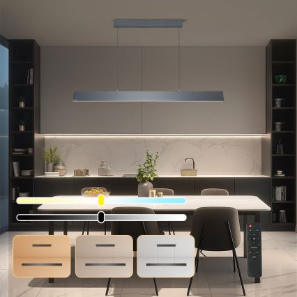 Brilagi - Himmennettävä LED-kattokruunu johdossa SLIMLINE LED/40W/230V 3000-6000K antrasiitti + kauko-ohjaus