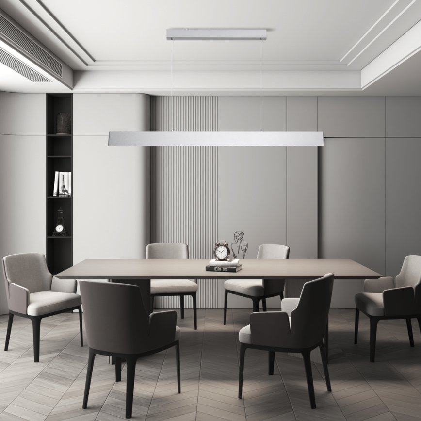 Brilagi - Himmennettävä LED-kattokruunu johdossa SLIMLINE LED/40W/230V 3000-6000K hopea + kauko-ohjaus