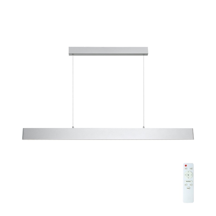 Brilagi - Himmennettävä LED-kattokruunu johdossa SLIMLINE LED/40W/230V 3000-6000K hopea + kauko-ohjaus