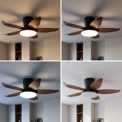 Brilagi - himmennettävä LED-kattotuuletin 32W/230V 3000–6500K Ø95 cm musta/ruskea + kaukosäädin