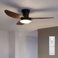 Brilagi - himmennettävä LED-kattotuuletin 38W/230V 3000-6500K Ø 100 cm musta/ruskea + kaukosäädin