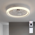 BRILAGI - himmennettävä LED-kattotuuletin 40 W / 230 V 3000–6500 K Ø 48 cm, valkoinen + kaukosäädin