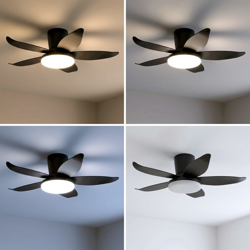 Brilagi - Himennettävä LED-kattotuuletin LED/32 W/230 V Ø 95 cm, musta + kaukosäädin
