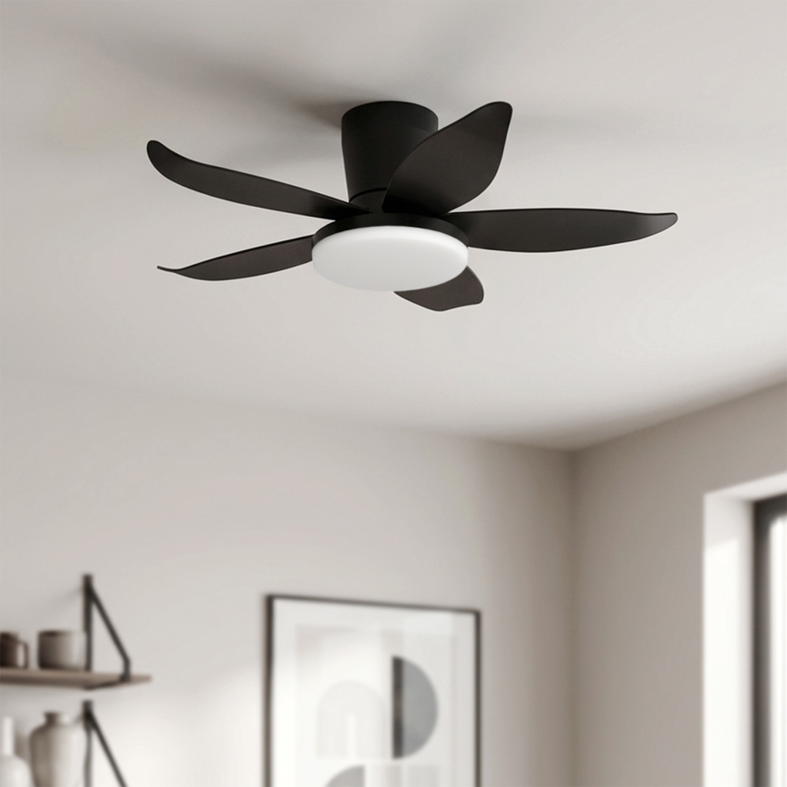 Brilagi - Himennettävä LED-kattotuuletin LED/32 W/230 V Ø 95 cm, musta + kaukosäädin
