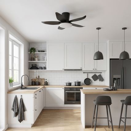 Brilagi - Himennettävä LED-kattotuuletin LED/32 W/230 V Ø 95 cm, musta + kaukosäädin