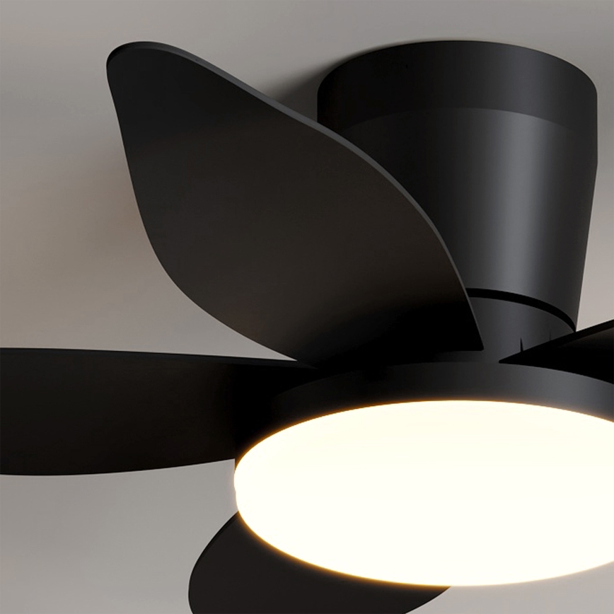 Brilagi - Himennettävä LED-kattotuuletin LED/32 W/230 V Ø 95 cm, musta + kaukosäädin