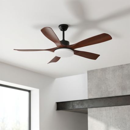 Brilagi - LED himmennettävä kattotuuletin LED/34W/230V 132 cm musta/ruskea + kaukosäädin