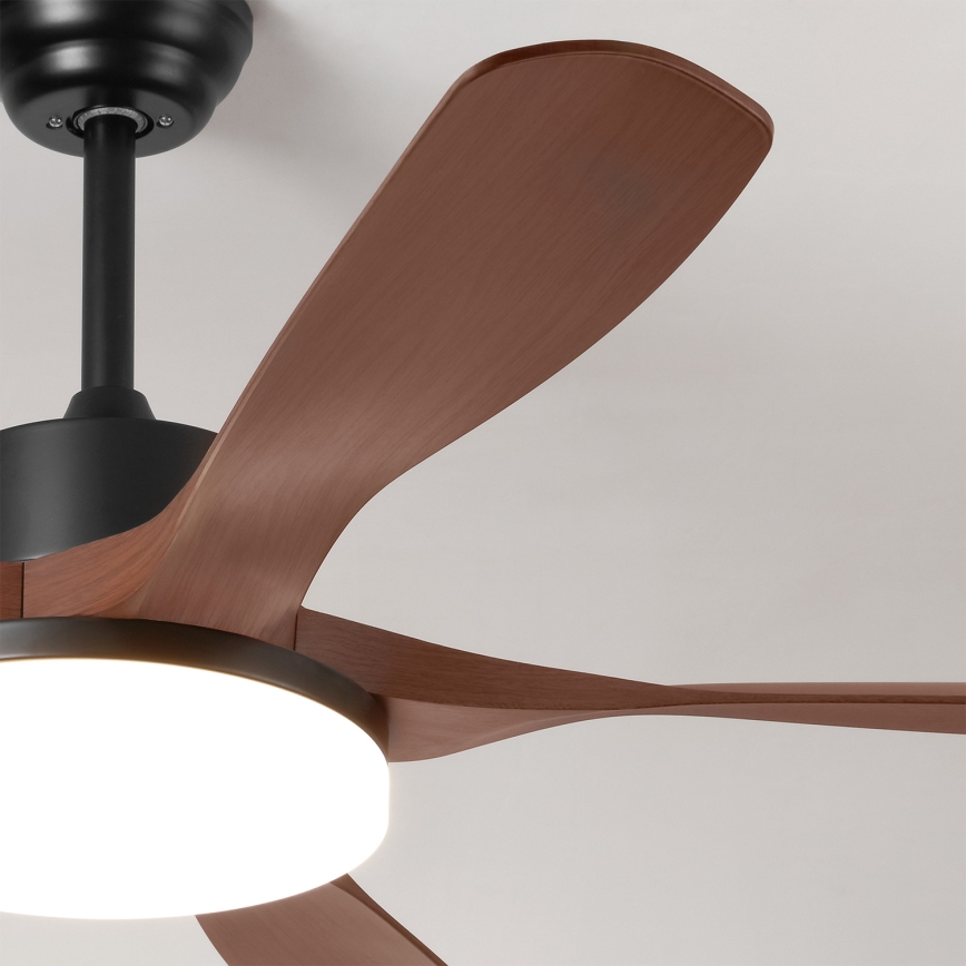 Brilagi - LED himmennettävä kattotuuletin LED/34W/230V 132 cm musta/ruskea + kaukosäädin