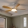 Brilagi - Himmennettävä LED-kattotuuletin LED/34W/230V 3000–6500K halkaisija 132 cm valkoinen/ruskea + kaukosäädin