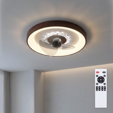 Brilagi - Himmennettävä LED-kattotuuletin LED/34W/230V 3000-6500K Ø 46 cm ruskea + kaukosäädin